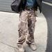 Men's Clothing Men's And Women's Full Version Of Tree Branch Camouflage Trousers Unisex High Street Straight Leg Distressed Faded Jeans Trend_mkmklike.com