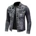 Men's Denim Cross-Border Trend American Retro Personality Slim Fit Turn-Down Collar Workwear Zipper Cycling Motorcycle_mkmklike.com
