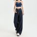 Breathable Lyocell Denim Wide Leg Pants - High Waisted Linen Feel Trousers For Women, Comfortable Loose Fit Summer Pants With Pockets_mkmklike.com