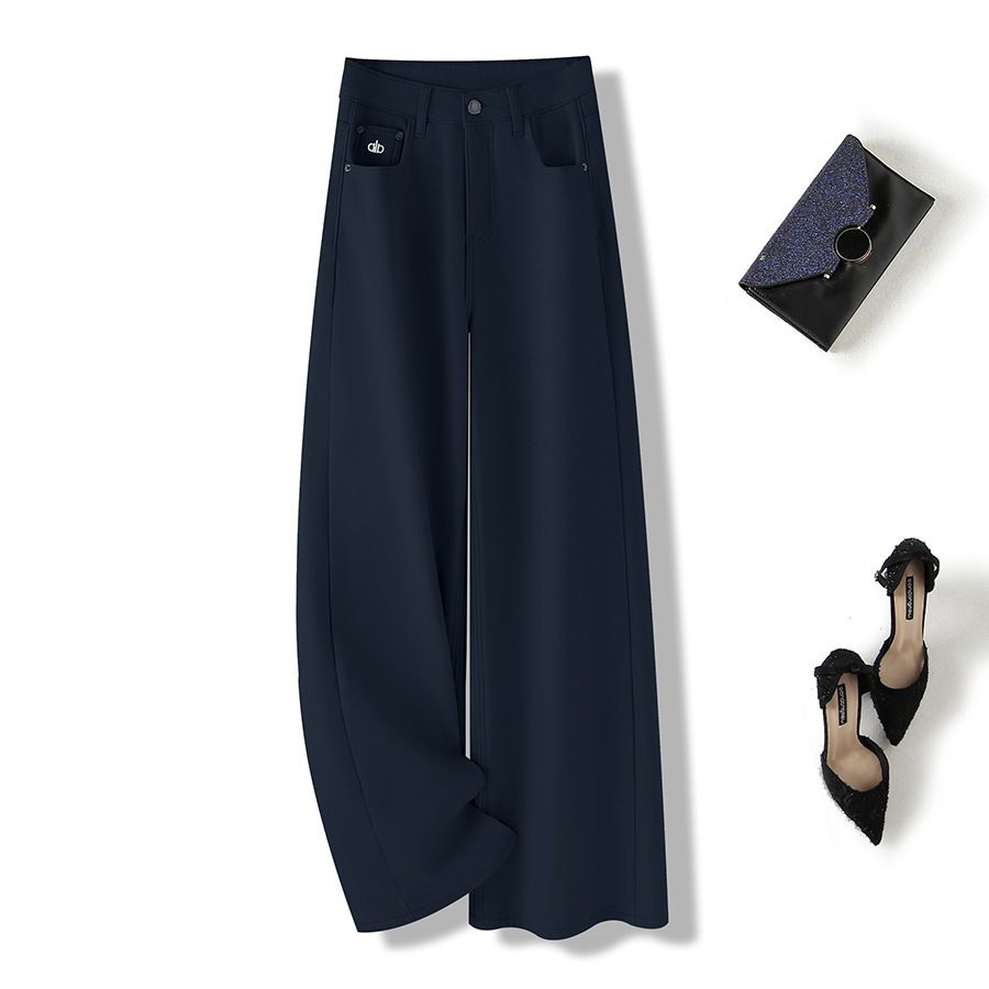 Winter Fleece-Lined Straight Leg Jeans – High Waist, Stretch Comfort, Classic Versatility (95% Cotton, Minimalist Chic, Office-Ready Elegance)_mkmklike.com