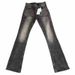 Men's Stretch High-Waisted Flared Jeans - Textured Wave Wash In Black/Grey With Slimming Straight-to-Bootcut Silhouette_mkmklike.com