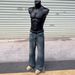 Unisex Retro Washed Whiskered Cleanfit Jeans Loose Straight Leg Casual Trendy Trousers mid Waist Zipper Fly Soft Fabric_mkmklike.com
