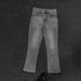 Men's Washed Denim Jeans with Tassel Details Clean Fit Slightly Flared Black And Gray Cross Border Supply Leg Lengthening mid Waist_mkmklike.com