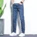 Spring And Autumn New Jeans Stretch Straight Leg Korean Fashion Slim Fit Skinny Men's Mid-Waist Casual Pants_mkmklike.com