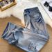 Men's Street Style Patchwork Embroidered Ripped Jeans - Slim Fit Straight Leg Denim Pants For Casual Wear_mkmklike.com