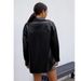 Women's Clothing new loose casual street shooting long-sleeved motorcycle leather jacket buttoned jacket_mkmklike.com