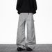"Korean Drop-Crotch Trousers – Wide-Leg Streetwear Pants With Raw Hem (S-3XL, Washed Blue/Black)"_mkmklike.com
