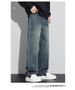 Men's Jeans Men's Summer American Retro New Loose Straight Trendy High Street Versatile Tooling Casual Pants_mkmklike.com