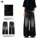 Men's Clothing Vintage Washed Black Gray Straight Leg Jeans For Men & Women - Relaxed Fit, Comfortable & Stylish Casual Trousers_mkmklike.com