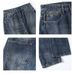 Men's Clothing Lightning Retro Blue Lightning Bolt Jeans For Men - Cleanfit Straight Leg Slight Flare Pants, High Street Vintage Style For Autumn_mkmklike.com