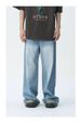 Women's Light Blue Wide-Leg Jeans – Minimalist Style, High-Waisted Floor-Length (S-XL, Washed Denim)_mkmklike.com