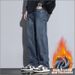 Men's Clothing Men's Fleece Lined Loose Straight Leg Jeans Classic Fit Denim For Formal & Casual Tretch Jeans Classic Slim Fit Straight_mkmklike.com