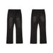 Cleanfit Black/Grey Vintage Washed Distressed Straight Leg Flared Jeans – 517 Retro Style & Versatile Fit_mkmklike.com