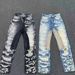 Men's High Street Printed Jeans – Digital Art Distressed Denim With Streetwear Aesthetic_mkmklike.com