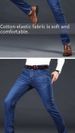 Men's Winter Workwear Jeans - 500g Heavyweight Stretch Relaxed Fit Straight Leg High Waist Casual Pants With Multiple Pockets_mkmklike.com