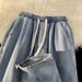 Men's Drawstring Jeans – Relaxed Straight Fit Casual Pants For Teen Boys & High School Students_mkmklike.com