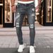 Ripped Men's Pants Trendy Denim New Pants Slim Denim_mkmklike.com