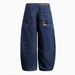 Streetwear Saber Jeans For Women – Oversized Cargo Denim Pants With Utility Pockets & Distressed Wash (S-XXL)_mkmklike.com