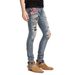Men's Clothing tight elastic hole high street men's jeans_mkmklike.com