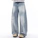 American Vintage Scimitar Jeans Summer 2025 New Patchwork Design Banana Scythe Pants Unisex Trend_mkmklike.com