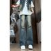 Vintage Distressed Flare Jeans For Men – 90s Retro High-Street Denim With Raw Hem & Destroyed Details_mkmklike.com