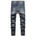 2026 Men's Stretch Skinny Jeans With Knee Rips - Comfortable Slim Fit Denim Pants For Casual Wear_mkmklike.com