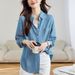 Chicco Factory Direct Tencel Lyocell Denim Shirt For Women Long Sleeve 2025 Sring Autumn New Style Regular Shoulder Layered_mkmklike.com