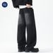 Nordmann Muqiu Clothing | American Street Style Loose Striped Draped Wide-Leg Jeans Men's Straight-Leg Floor-Length Casual Pants_mkmklike.com