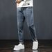 Men's Jeans Men's 2024 Autumn New Korean Men's Harem Loose Jeans Trendy Brand Youth Trousers Wholesale_mkmklike.com