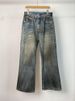 Women's Clothing Heavy Retro Dirty Dyed Distressed Jeans Men's Fashion Straight Slim Trousers_mkmklike.com