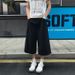 American Retro Denim Cropped Pants, Summer Pure Cotton Unisex Trendy Straight Shorts, Casual Versatile Mid-length Pants_mkmklike.com