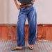 Women's Straight Leg Jeans European American Style Topstitching Street Style Loose Wide Leg Trousers For Women_mkmklike.com
