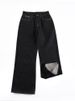 Men's Clothing American Streetwear Cleanfit Straight Leg Denim Raw Color High Street Fleece Lined Jeans For Men_mkmklike.com