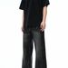Men's Clothing Retro High Street Lightning Crack Washed Jeans Old Cat Whisker Loose Flared Pants Jeans_mkmklike.com
