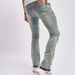 Ripped Men's Jeans With Whiskered Fabric, Stylish Stretch, Loose Fit, Wide-Leg Casual Men's Trousers_mkmklike.com