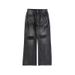 Men's Clothing American Retro Ripped Jeans For Men And Women Washed And Distressed Loose Wide Leg Straight Leg Trendy High Street Pants_mkmklike.com
