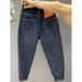 plus Size Fleece Lined Straight Leg Jeans High Waisted Slimming Cropped Dad Style Harem Pants for Women Autumn Winter Casual Fashion_mkmklike.com