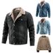 Denim Plush Thick Oversized Jacket Men's Casual Autumn And Winter Trend Outerwear_mkmklike.com