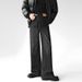 Men's Vintage Loose Fit Straight Leg Jeans - Classic Black Washed Cotton Denim Pants With Distressed Details_mkmklike.com