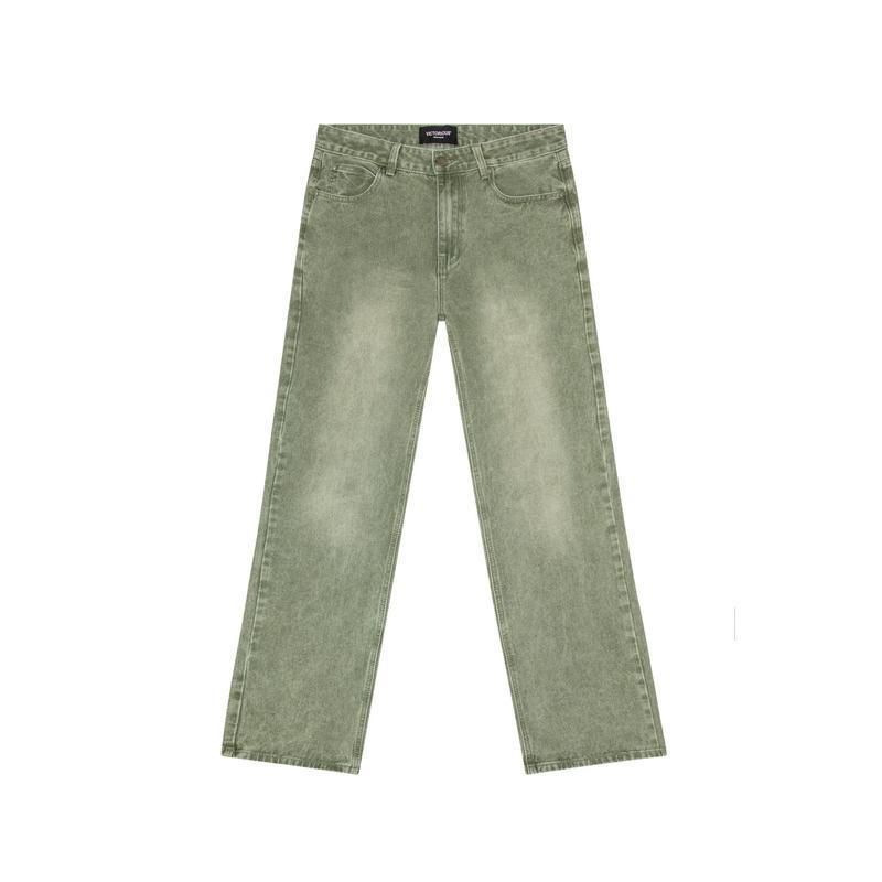 Men's Clothing High Waist Washed Distressed Denim Jeans Loose Straight Leg Plus Size Men's Clothing_mkmklike.com