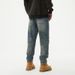 Men's Clothing Jeans Workwear Multi Pocket Trousers New Retro Distressed Washed Straight Harem Jeans _mkmklike.com