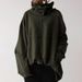 Women's Clothing Autumn and Winter Women's New Loose Casual Long Sleeve High Collar Pullover Solid Color Pocket Jacket Sweatshirt_mkmklike.com