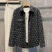 Men's Summer Fashion Loose Fit Gradient Rainbow Floral Denim Short Sleeve Shirt Trendy Casual Style For Men_mkmklike.com