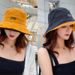Hot Sale Letter Embroidery Fisherman Hat For Women Double-sided Outdoor Fishing Casual Panama Bucket Sunscreen Sun Cap_mkmklike.com