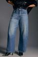 Women's High-Waisted Flared Jeans | Vintage Washed Denim | Loose Fit Wide Leg Pants For Everyday Comfort_mkmklike.com