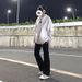 Nordmann Men's Flared Jeans American Style Vibe High Street Retro Slim Casual Autumn Winter Cool Versatile Straight Pants_mkmklike.com