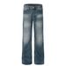 Men's Clothing neutral washed blue design high end men's straight slim jeans_mkmklike.com