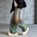Men's Clothing Style Denim Trendy Loose Straight Leg Personalized Tie Dye Iridescent Washed Midweight Cotton Jeans_mkmklike.com