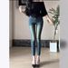 Vintage Beauty Korean Style Slim Waist Jeans for Women High Waist Elastic Comfortable Denim Full Hips Trendy Versatile Instagram Ready_mkmklike.com