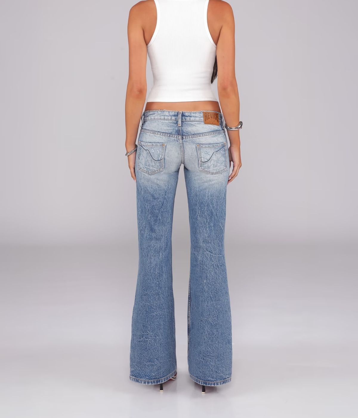 Women's Loose Straight Leg Y2K Low Rise Flared Jeans Revice Style Denim For Plus Size Girls_mkmklike.com
